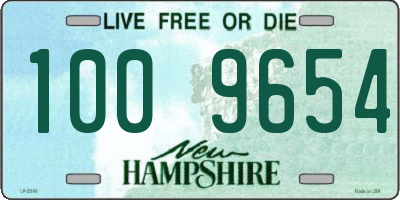 NH license plate 1009654