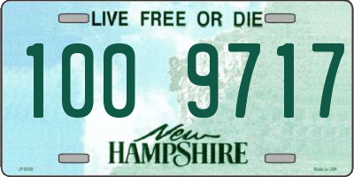 NH license plate 1009717