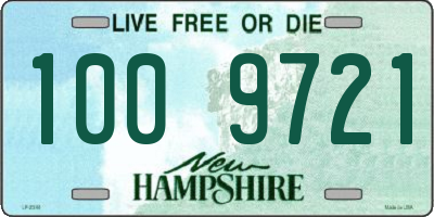 NH license plate 1009721