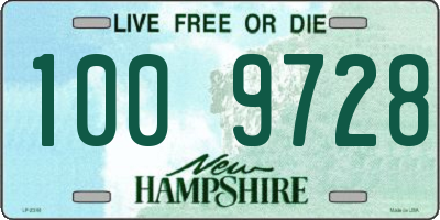 NH license plate 1009728