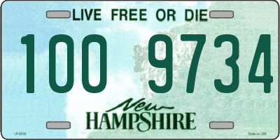 NH license plate 1009734