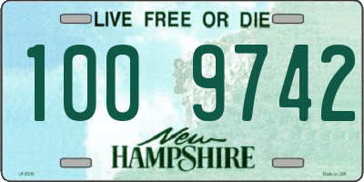 NH license plate 1009742