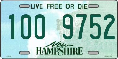 NH license plate 1009752