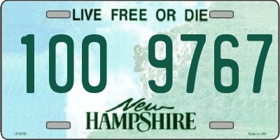 NH license plate 1009767