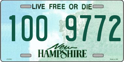 NH license plate 1009772