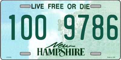 NH license plate 1009786