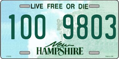 NH license plate 1009803