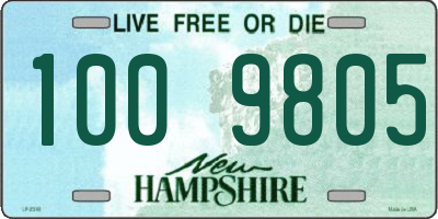 NH license plate 1009805