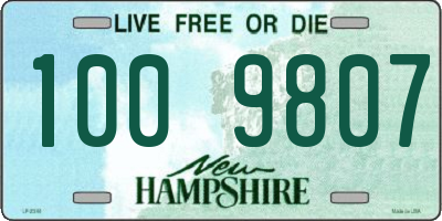 NH license plate 1009807