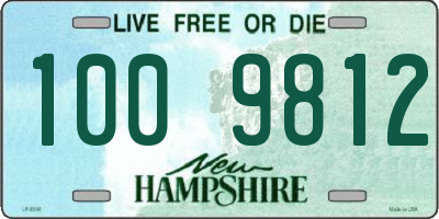 NH license plate 1009812