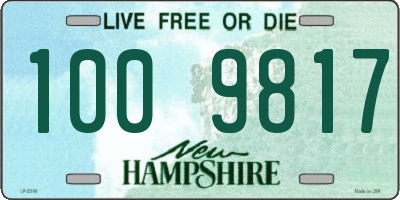 NH license plate 1009817