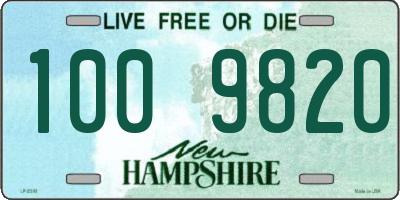 NH license plate 1009820