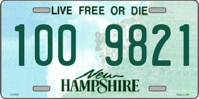 NH license plate 1009821