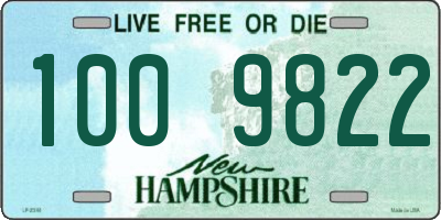 NH license plate 1009822