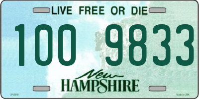 NH license plate 1009833