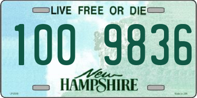 NH license plate 1009836