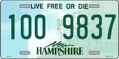 NH license plate 1009837