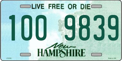 NH license plate 1009839