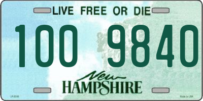 NH license plate 1009840