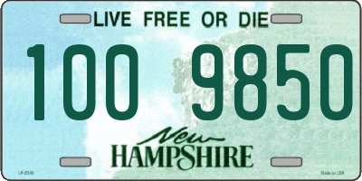 NH license plate 1009850