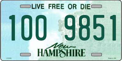 NH license plate 1009851