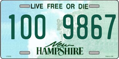 NH license plate 1009867