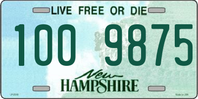 NH license plate 1009875