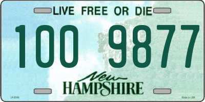 NH license plate 1009877