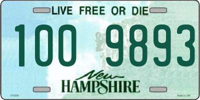 NH license plate 1009893