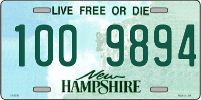 NH license plate 1009894