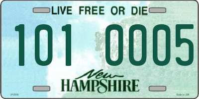 NH license plate 1010005
