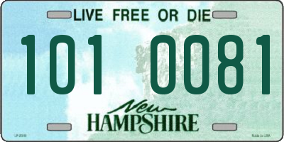 NH license plate 1010081