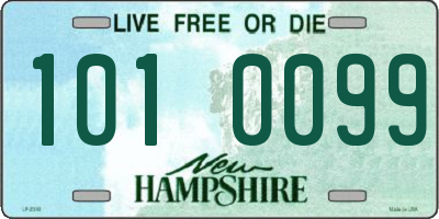 NH license plate 1010099