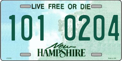 NH license plate 1010204