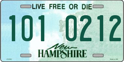 NH license plate 1010212