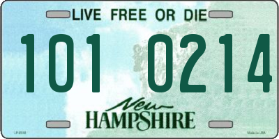 NH license plate 1010214