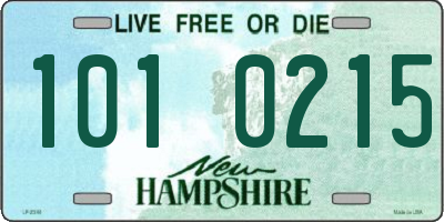 NH license plate 1010215