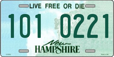 NH license plate 1010221