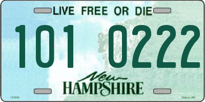 NH license plate 1010222