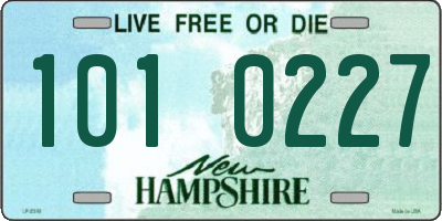 NH license plate 1010227