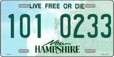 NH license plate 1010233