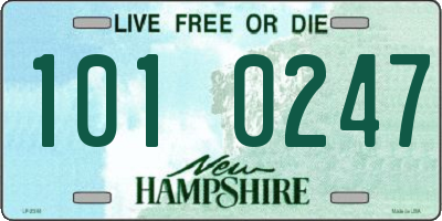 NH license plate 1010247