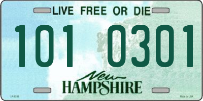 NH license plate 1010301