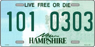 NH license plate 1010303