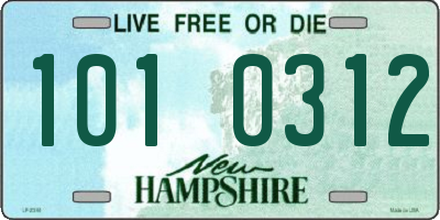 NH license plate 1010312