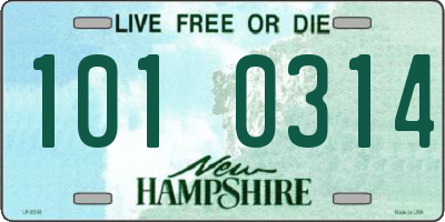 NH license plate 1010314