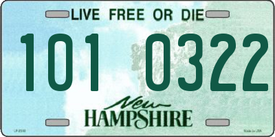 NH license plate 1010322