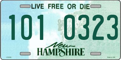 NH license plate 1010323