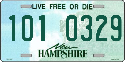 NH license plate 1010329