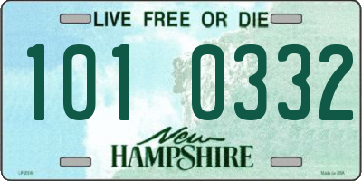 NH license plate 1010332